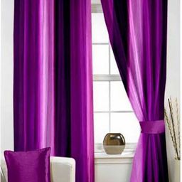 BELLA TRUE Pink & Purple 2 Pieces Door Curtains-35