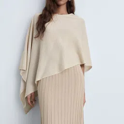 MANGO Lurex Asymmetric Poncho-image-34