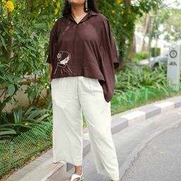 LetsDressUp Printed Shirt Collar Kaftan Top With Palazzo Co-Ords-image-48
