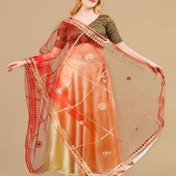 Karthav Fashion Ethnic Motifs Embroidered Dupatta with Gotta Patti-52