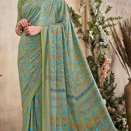 Reboot Fashions Floral Printed Pure Crepe Saree-image-26