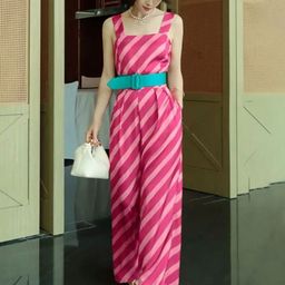 MONRSH Women Striped Basic Jumpsuit-picture-45