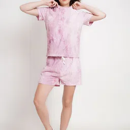Lugo Abstract Dyed Round Neck Short Sleeves T-Shirt With Shorts-picture-25