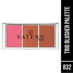 VATENN ITALY Trio Blusher Face Palette-802 Dermatologically Tested- 21gm SH-802-14