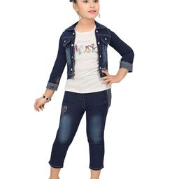 Arshia Fashions Girls Embellished Top with Capris-image-89