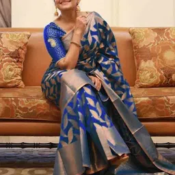 Moda Rapido Woven Design Pure Silk Banarasi Saree-27
