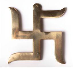 The Spiritual Living Deity Yellow Glossy Brass Swastik Spiritual Wall Decor-image-66
