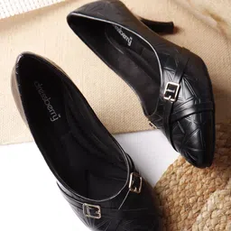DressBerry Women Woven Design Slim Heeled Pumps with Buckles-26