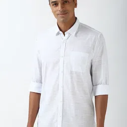 Peter England Casuals Men Slim Fit Opaque Casual Shirt-image-64