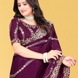 Embroidered Bollywood Georgette Saree-image-34