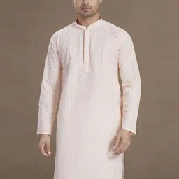 DIVISIVE Men Embroidered Thread Work Kurta-image-93