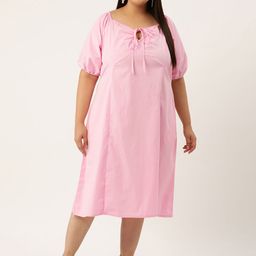 theRebelinme Plus Size Cotton A-Line Midi Dress-image-96