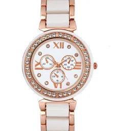 Miss Perfect Women Round Embellished Dial & Bracelet Style Straps Analogue Watch FA277-picture-19