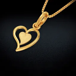 Joyalukkas Women Leaf Embrace Heart Gold Pendant-picture-25