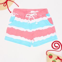 Pantaloons Junior Girl Striped Printed Shorts-33