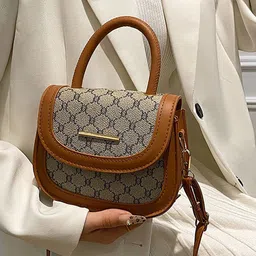Styli Printed Pu Shopper Handheld Bag-23
