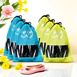 Aura Yellow & Blue 6 Pieces Reusable Shoes Organisers-11