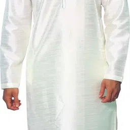 House of Aqss Men Regular Dupion Silk Kurta with Trousers-picture-53