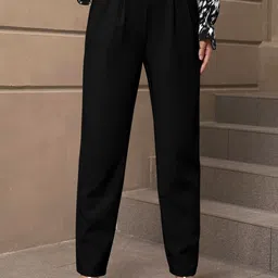 Stylecast X Slyck Solid Pattern Regular Fit Comfortable Trouser-image-43