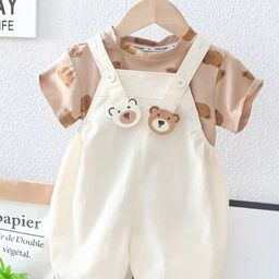 LULU & SKY Printed T-shirt With Dungaree-image-98