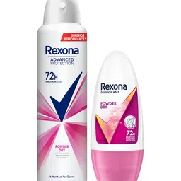 Rexona Set Of Powder Dry Antiperspirant Deodorant & Underarm Roll On For Women-image-6