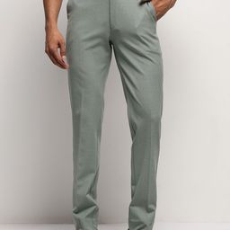 SUBTRACT Men Slim Fit Flat-Front Formal Trousers-picture-13