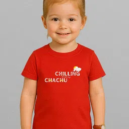 YK X First Laugh Girls Typography Printed Cotton T-shirt-picture-50