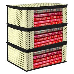 Kuber Industries Cream-Coloured Set of 3 Regular Multi-Utility Organisers-12