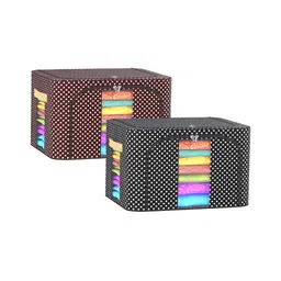 Aura Black & Brown 2 Pieces Regular Wardrobe Organisers-46