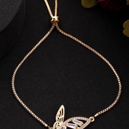 VOGUE HAIR ACCESSORIES American Diamond Studded Wraparound Bracelet-image-51