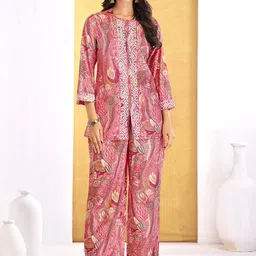 BulBul Printed Round Neck Tunic With Trousers Co-Ords-picture-7