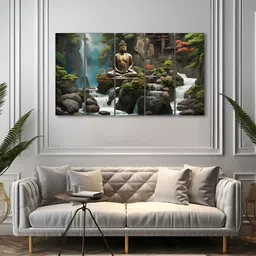 The Castle Decor Black & Green 5 Piece Wood Other Wall Paintings-image-99