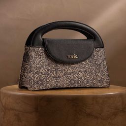 ZOUK Floral Printed Structured Sling Bag with Tasselled-17