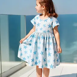 Kidotsav Girls Printed Fit & Flare Dress-picture-36