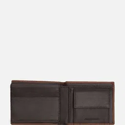 Allen Solly Men Abstract Textured Leather Two Fold Wallet image 3