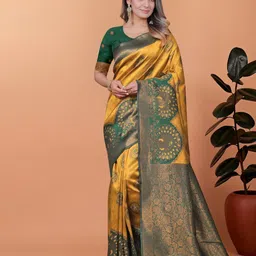 Gog D Silk Blend Heavy Work Saree-28