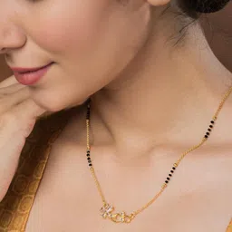 RKBSALES 1 Gram Golden Mangalsutra Brass Mangalsutra-2