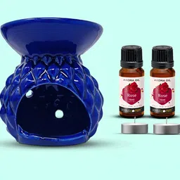 PEEPALCOMM 3-Pcs Blue Aroma Oil Diffuser With Scented Oils-98