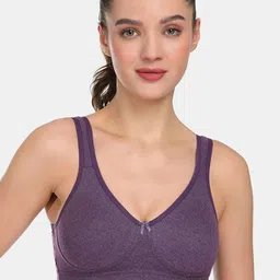 SKDREAMS Full Coverage Wireless Non Padded Seamless Sports Bra-image-82