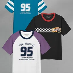 HELLCAT Boys 3 Printed Applique T-shirt-image-35