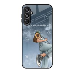 QRIOH Sunflower Spirit Printed Lightweight Silicone Samsung Galaxy A16 5G Glass Back Case-image-90
