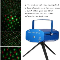 zohlo Super Mini Laser Projector Stage Lighting Laser Light for Party & Decoration Shower Laser Light image 2