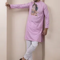 DEVOILER Men Ethnic Motifs Printed Regular Kurta with Pyjamas image 5