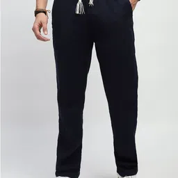 Global Republic Men Smart Loose Fit Low-Rise Cotton Easy Wash Trousers-image-60