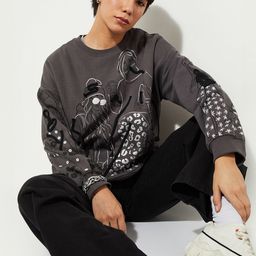 max Women Graphic Printed Cotton Sweatshirt-picture-9