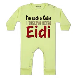 Arvesa Kids-Unisex Yellow Cotton Rompers-picture-13