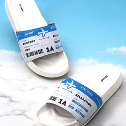 Svaar Men Printed Slip on Casual Sliders-9