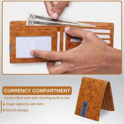 JND Men Textured PU Two Fold Wallet image 3