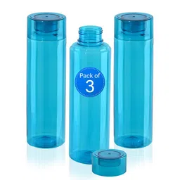 Kuber Industries Blue Set of 3 Plastic Solid Water Bottle-image-82