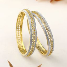 Estele Set Of 2 Gold-Plated Crystal-Studded Bangles-picture-46